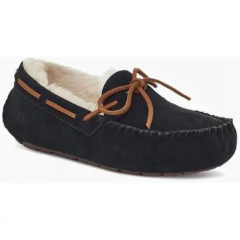UGG Women's Dakota Wool-Lined Suede Slipper, Black, Size 9