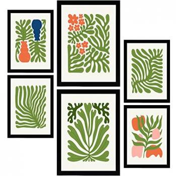 Set de 6 Pósters de Paisajes y Naturaleza en Estilo Minimalista y Colores Vibrantes