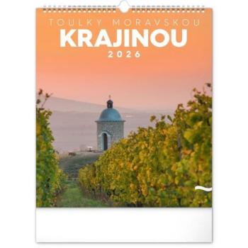 Moravská krajina 2026: Nástěnný kalendář Toulky (30 × 34 cm)