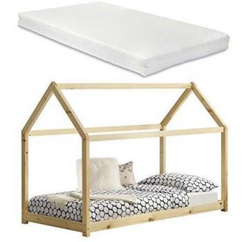 Netstal Hausbett 90x200 cm mit Kaltschaummatratze von en.casa