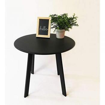 Table ronde en métal gris 45 cm