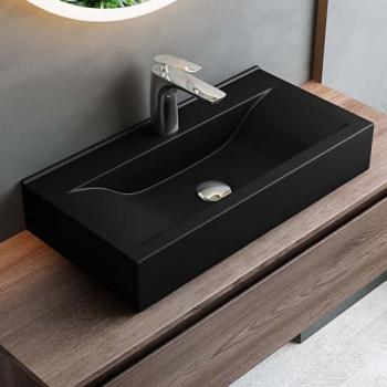 Vasque de lavabo en céramique sans trop-plein BR118G