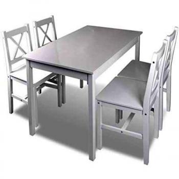 5 Piece White Dining Set