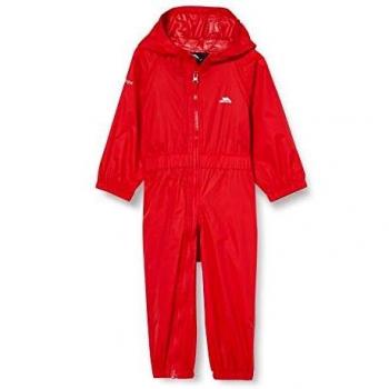 Impermeable Trespass Button, Unisex niños, Rojo, 18/24