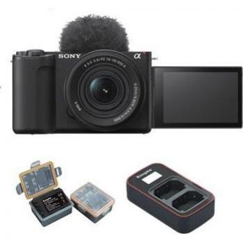 Pack complet Sony ZV‑E10 II Noir – 16‑50 mm f/3.5‑5.6 OSS II, batterie King