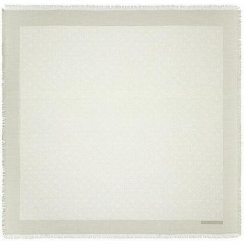 Tory Burch One-Size Silk Fringe Scarf – White
