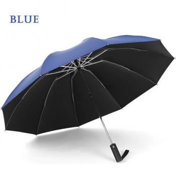 Men's Automatic Black Rain Parasol with 10 Ribs