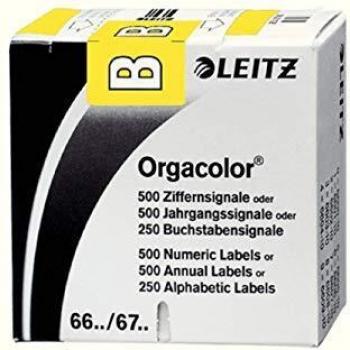 Panneau alphanumérique B jaune, rouleau auto‑collant