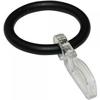 Gardinia Gardinenringe, 10er Pack, Ø 16-20 mm, matt schwarz, Metall