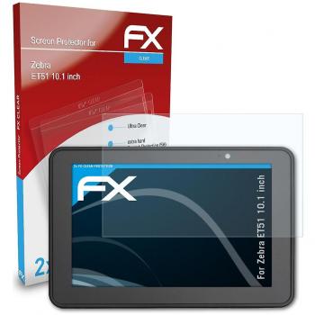 Film de protection clair atFoliX 2x pour Zebra ET51 10,1 pouces