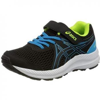 ASICS Contend 7 PS Black/Digital Aqua, Size 33.5