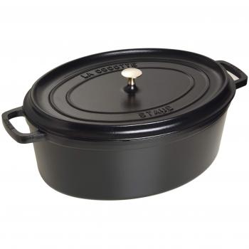 Staub Cocotte oval 5.5 liter schwarz