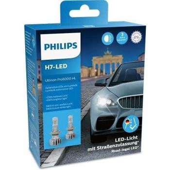 Philips Bombilla LED H7 Ultinon Pro6000, 2 uds, 15W, 12V