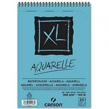 Bloc de dibujo Canson XL Aquarelle 20 Hojas Blanco A5 5 Unidades 300 g/m² 148 x 210 mm
