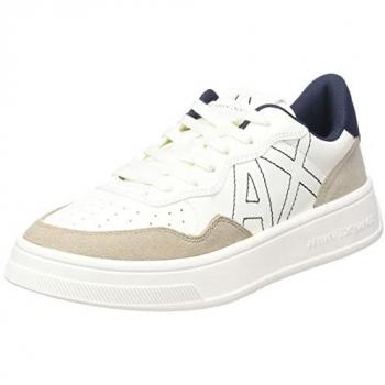 Zapatillas Armani Exchange para mujer, color blanco y beige, modelo XDX103XV579S030, talla 41 EU
