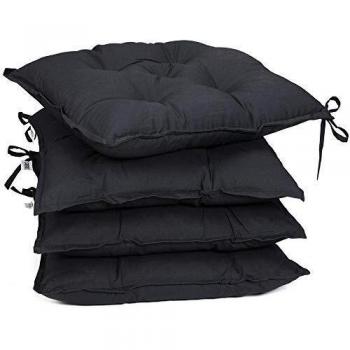 Stuhlauflage 4er Set 40x40x8cm Anthrazit