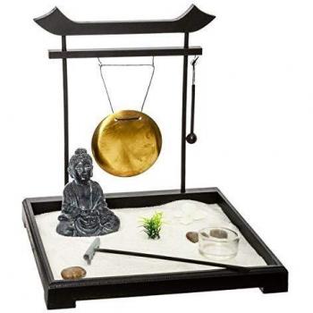 Relaxation Zen Garden with Wooden Base