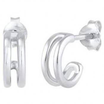 Elli Paar Ohrstecker »Ohrringe Creolen Stecker Basic Minimal 925 Silber«