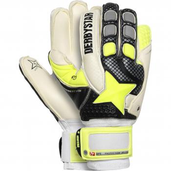 Zelos 10 APS‑Shield – DerbyStar, Farben: Weiß, Schwarz, Gelb