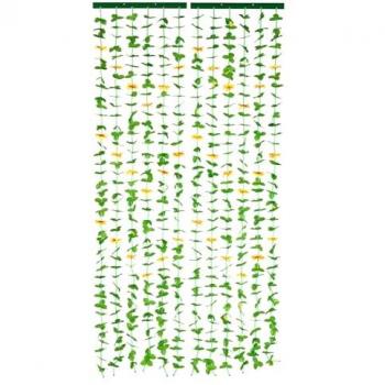 Wenko Brise-Vue Floral – Rideau Plante Artificielle (Rouge) 90x190 cm