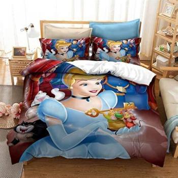 Housse de Couette Disney Princesse Microfibre 3D