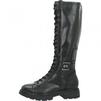 Bottes en cuir noir pour femme