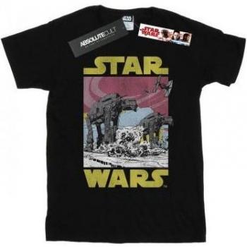 T-Shirt Star Wars Jeunes Héros Le Dernier Jedi AT‑AT Noir