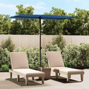 Prolenta Premium Sombrilla Jardín con Estructura de Aluminio Azul