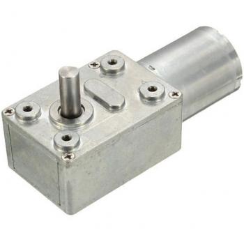 Motor DC Reversible 12V 30RPM con Reductor de Tornillo Sin Fin GW370
