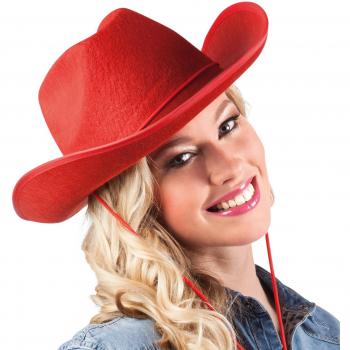 Mottoparty-Cowboy-Helm Boland 04075 – Rot, Erwachseneneinheit