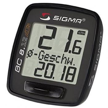 Sigma BC 8.12 ATS Fahrradcomputer mit Kabel – Schwarz