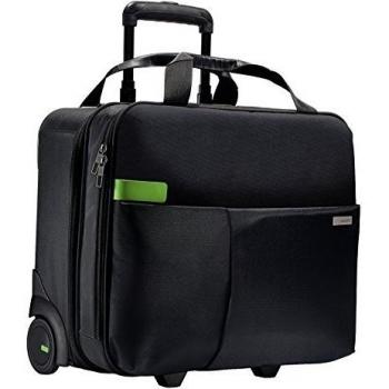 Leitz 2 Wheeled Light-Weight Hand Luggage Trolley Smart Traveller Range, Black