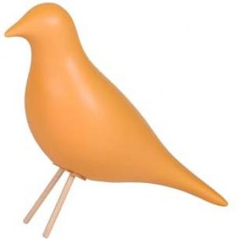 Pájaro de Adorno Cerámica Amarilla 24x10x20 cm
