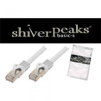 Shiverpeaks RJ45 Patchkabel CAT 7 Rohkabel PIMF Halogenfrei Weiß 5,00m