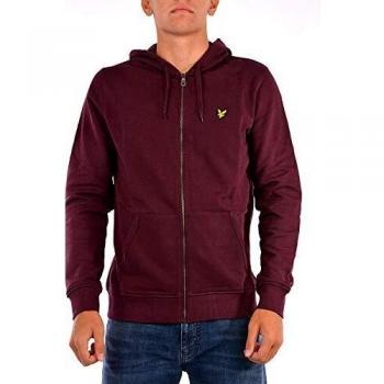 Herren Sweatshirt Zip Lyle & Scott – Burgunder, XS