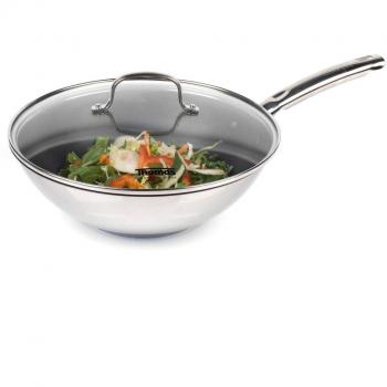 QuickCook Glass‑Lid Stir Fry Pan