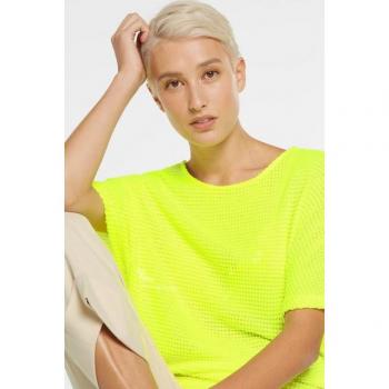 Lässiger Kurzarm Pullover mit elastischem Saum