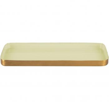 Vassoio di metallo 25 x 12,5 cm giallo