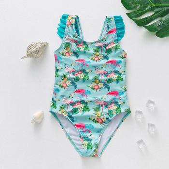 Flamingo Swimwear for Girls 3-10 Years with Butterfly Design