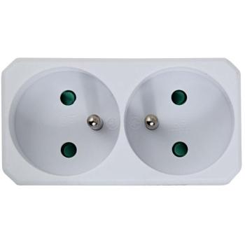 Bloc Multiprise Esperanza 2 Sockets en Blanc