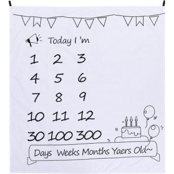 Cartoon Milestone Calendar Photo Backdrop
