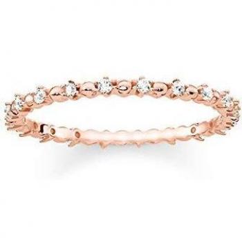 Anillo Dots Thomas Sabo – plata y oro rosa 18K con diamantes blancos