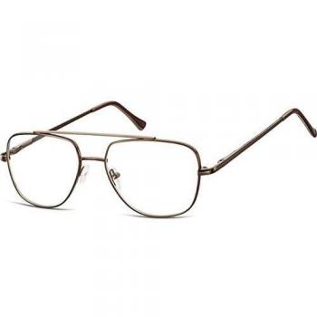Lunettes monture pilot couleur brun – finition métallique et filtre anti-bleu