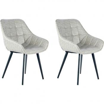 Pflegeleichter Stuhl Demi 325 Grau/Schwarz