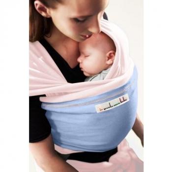 Traditional JPMBB Baby Wrap with Peacock Blue Hue and Pocket Elephant Theme