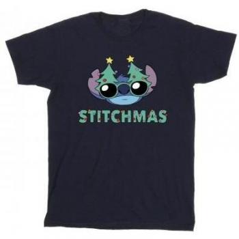 Maglietta nera con Stitch e occhiali per ragazzi