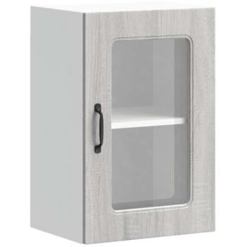 Vetro & Legno: Pensile Kalmar per la Cucina – Grigio Sonoma