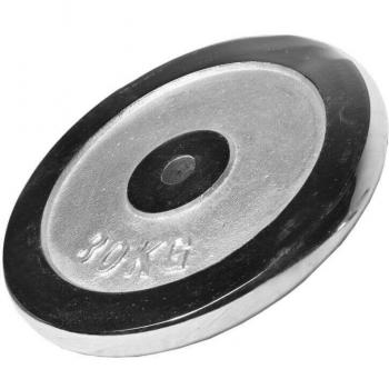 30 Kg Disco de Pesas Gorilla Sports – Color Plateado, Barra 30 mm