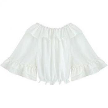 Blusa Retro Vintage con hombros descubiertos