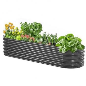 Tierra Libre Jardín Ovalado Metal Galvanizado VEVOR